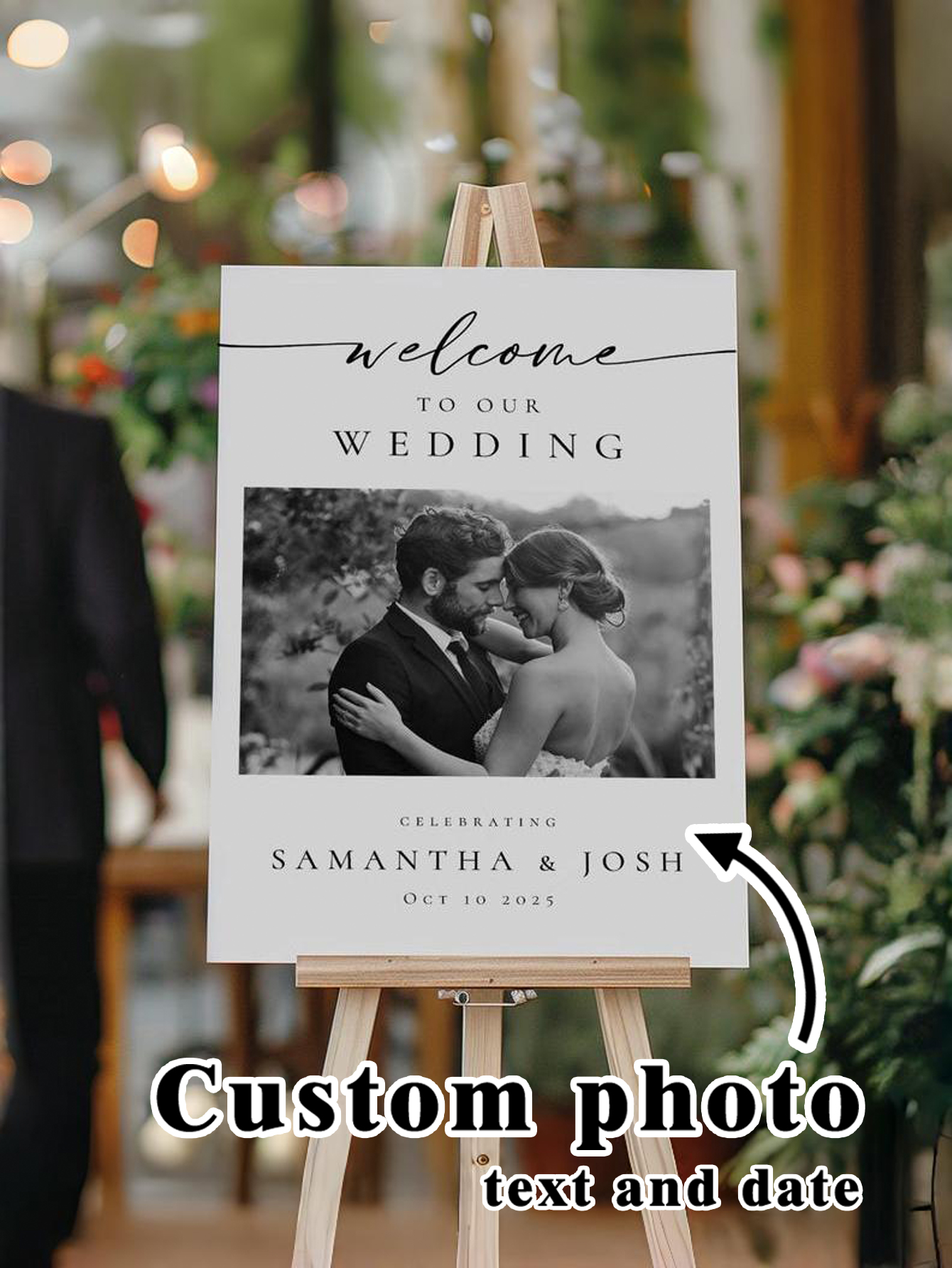 Photo Welcome Sign Outdoor Wedding Photo Directional Sign